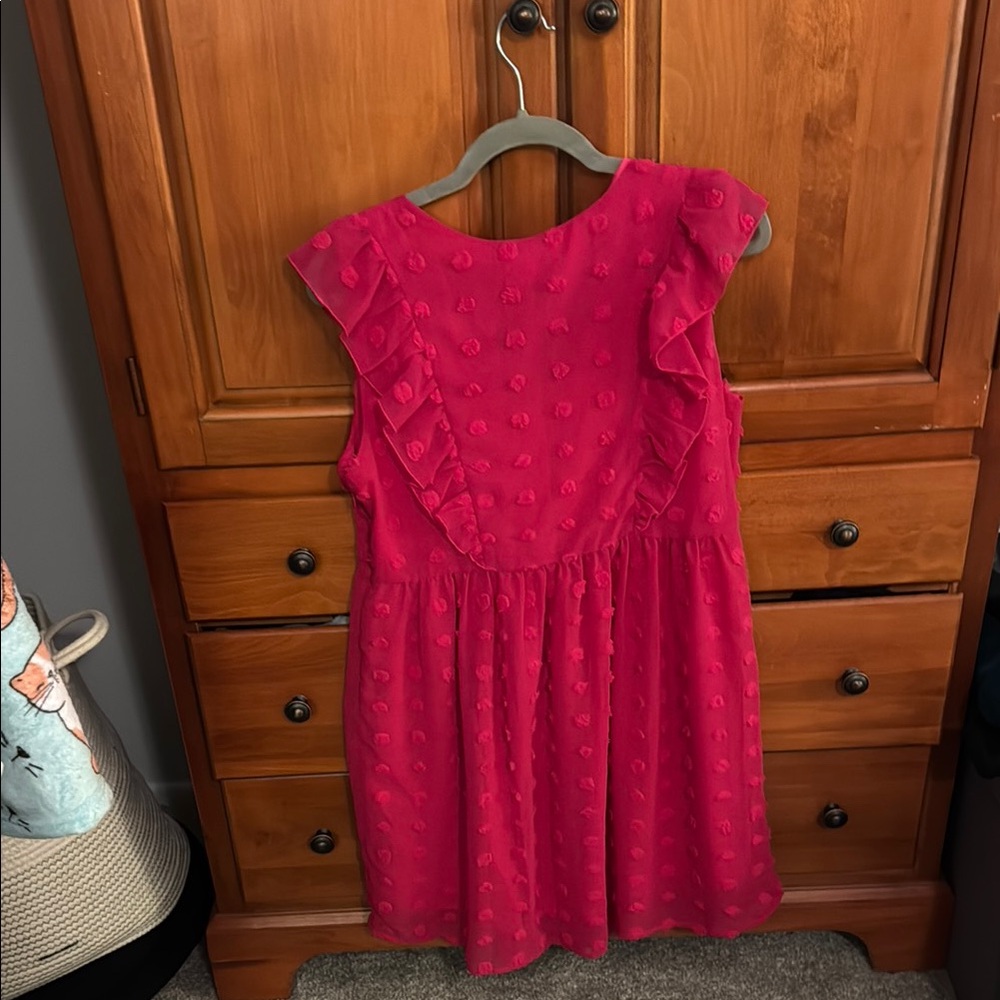 Pink Ruffle Sleeveless Dress - Picture 3 of 7
